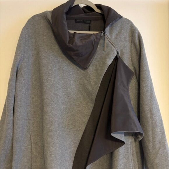 Fabiana Filippi Jersey Mid-Length Asymmetrical Coat size XXL - Picture 3 of 7